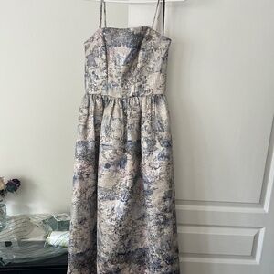 Vera Wang metallic strapless dress
